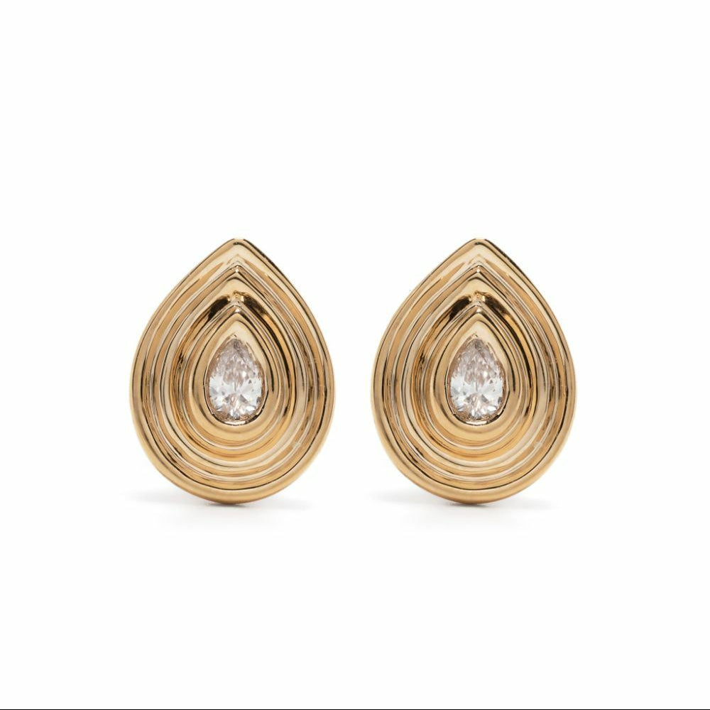 Dana Rebecca Designs Earrings Dana Rebecca Designs Nana Bernice 14K Yellow Gold Teardrop Diamond Stud Earrings