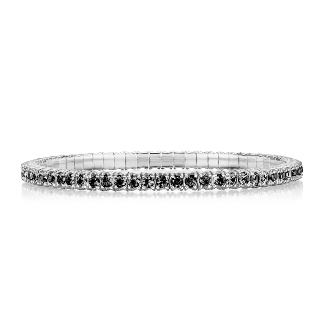 David Weisz Bracelet David Weisz 18k White Gold 2.35ctw Black Diamond Stretch Bracelet