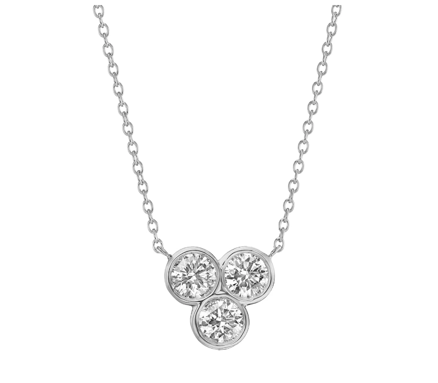 David Weisz Necklaces and Pendants David Weisz 18k White Gold Diamonds Trio Necklace