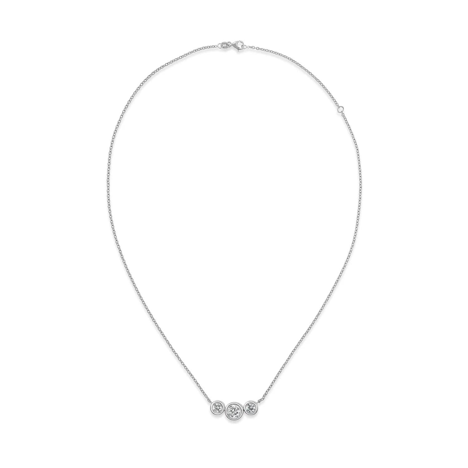 David Weisz Necklaces and Pendants David Weisz 18k White Gold Legacy Diamond Bezel Pendant