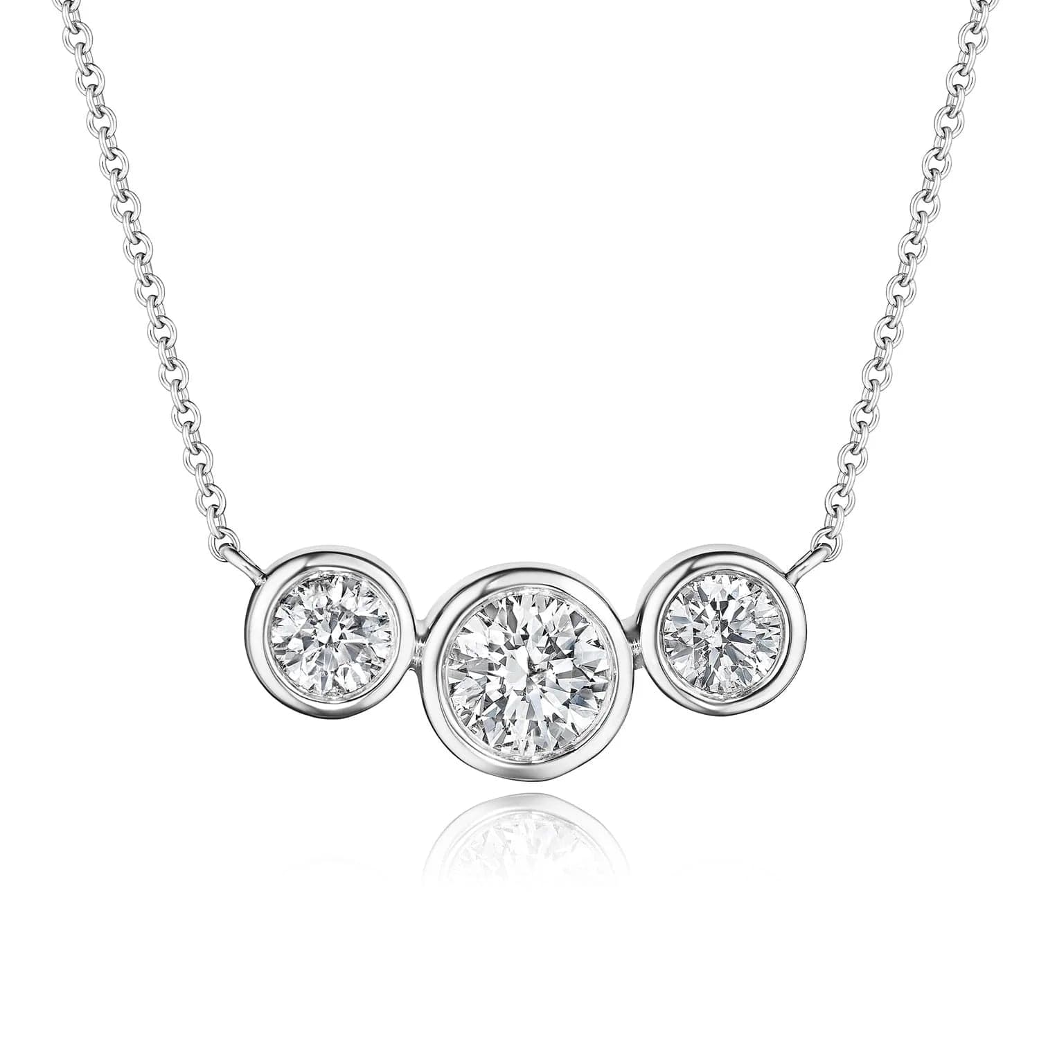 David Weisz Necklaces and Pendants David Weisz 18k White Gold Legacy Diamond Bezel Pendant