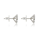 David Weisz Earring David Weisz 18k White Gold Triple Martini Diamond Bezel Trio Studs