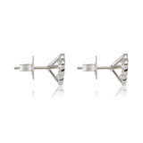 David Weisz Earring David Weisz 18k White Gold Triple Martini Diamond Bezel Trio Studs