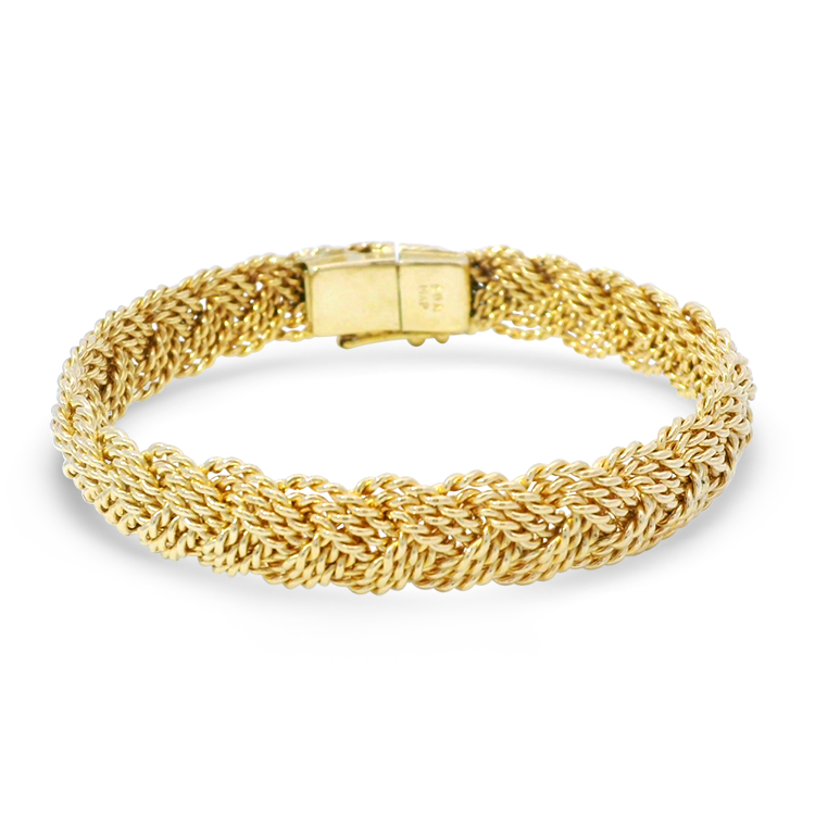 Estate AGA Correa Bracelet Estate AGA Correa Turks Head 14k Yellow Gold Bangle Bracelet