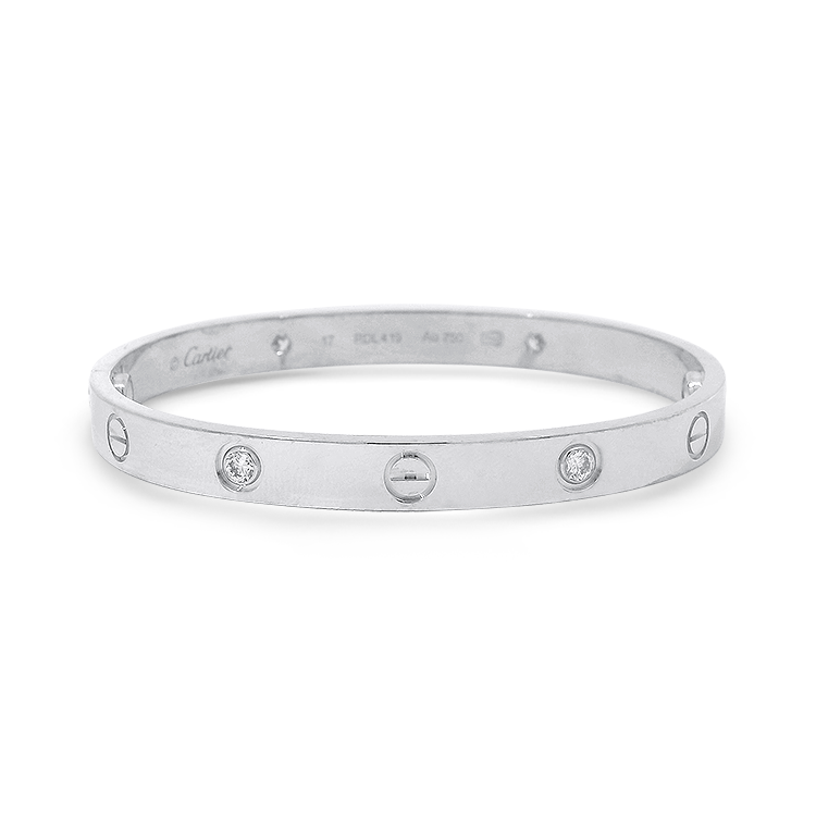Estate Cartier Bracelet Estate Cartier 18K White Gold LOVE Bracelet