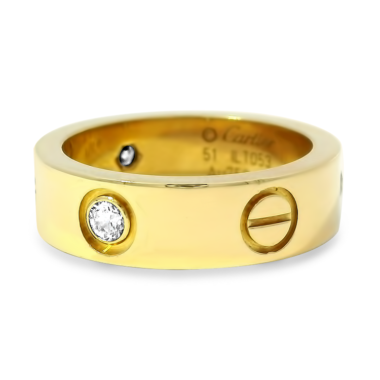 【CARTIER】Love ring Love リング Estate Cartier 18k Yellow Gold Cartier Love Diamond Band