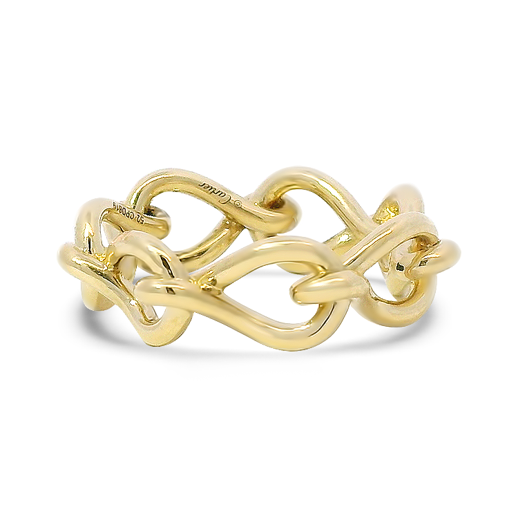 Estate Cartier Men's Jewelry Estate Cartier 18K Yellow Gold Maillon Infini de Cartier Ring 5