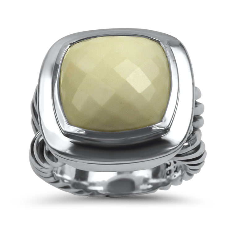 Estate David Yurman Ring David Yurman Estate Albion White Agate Ring 6