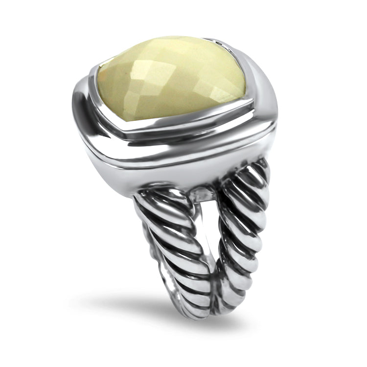 Estate David Yurman Ring David Yurman Estate Albion White Agate Ring 6