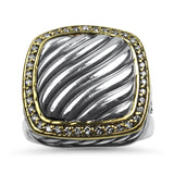 Estate David Yurman Ring David Yurman Estate Sterling Silver & 18k Yellow Gold Albion Diamond Ring 5.5