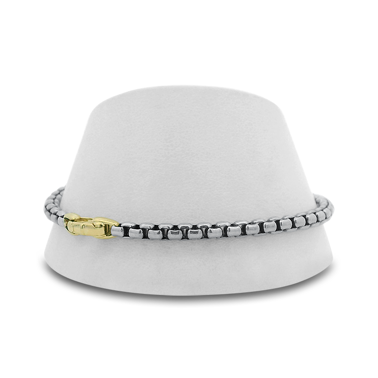 Estate David Yurman Bracelet David Yurman Estate Sterling Silver and 14k Yellow Gold Bel Aire Box Chain Bracelet