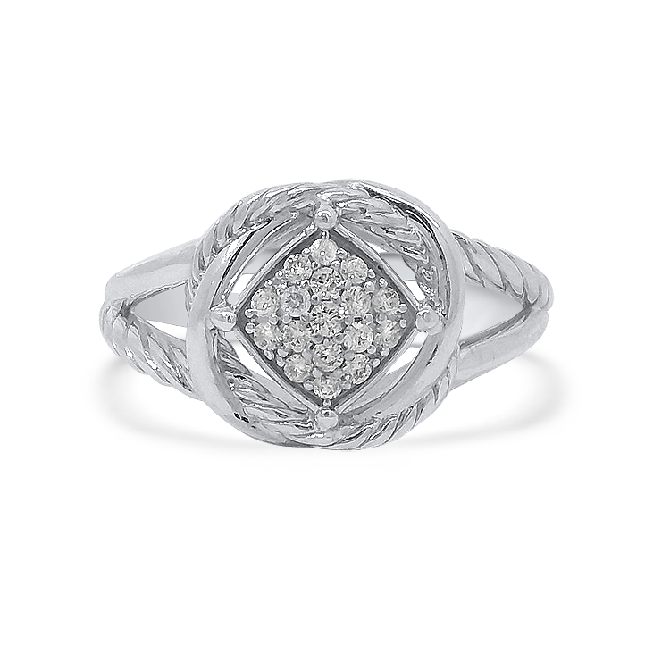 Estate David Yurman Ring David Yurman Estate Sterling Silver Infinity Diamond Ring