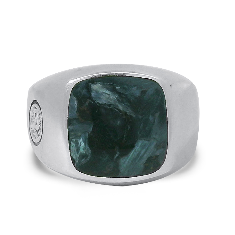 Estate David Yurman Ring David Yurman Estate Sterling Silver Pietersite Signet Ring 6