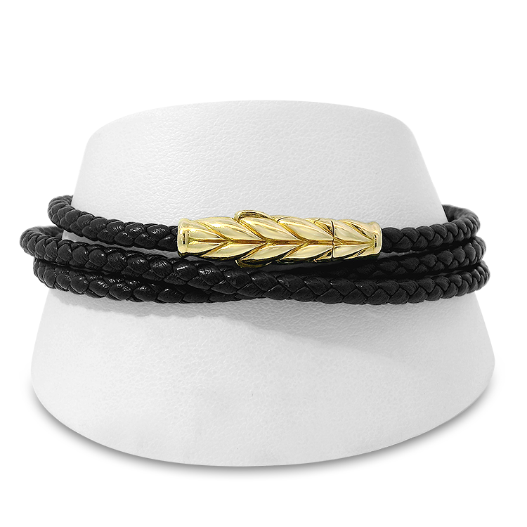 Estate David Yurman Bracelet Estate David Yurmam 18K Yellow Gold Chevron Wrap Bracelet