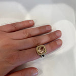 Estate David Yurman Ring Estate David Yurman Albion Sterling Silver & 18k Rose Gold Petite Morganite Ring