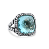 Estate David Yurman Ring Estate David Yurman Albion Sterling Silver Blue Topaz Ring