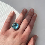 Estate David Yurman Ring Estate David Yurman Albion Sterling Silver Blue Topaz Ring