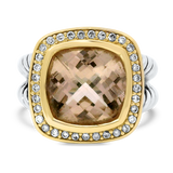 Estate David Yurman Ring Estate David Yurman Sterling Silver & 18k Rose Gold Petite Albion Ring