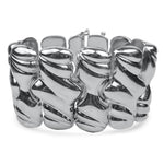 Estate David Yurman Bracelet Estate Sterling Silver Wide Wavy Bracelet