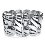 Estate David Yurman Bracelet Estate Sterling Silver Wide Wavy Bracelet