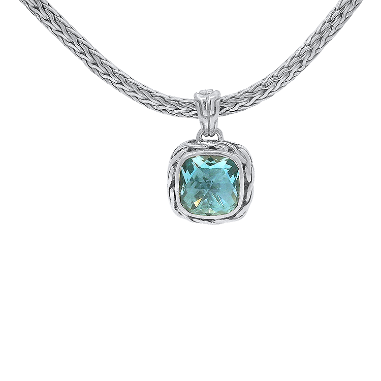 Estate John Hardy Necklaces and Pendants Estate John Hardy Sterling Silver Blue Topaz Necklace