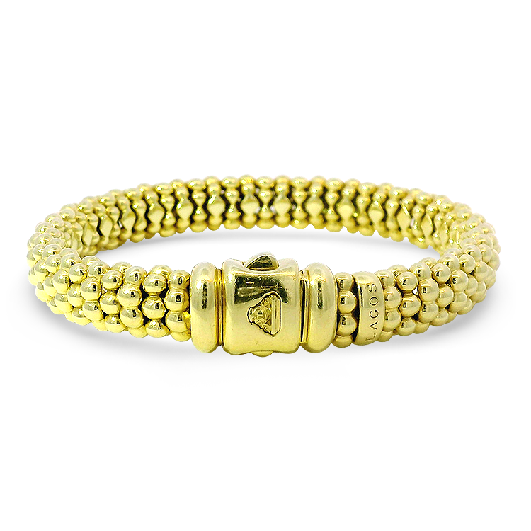 Estate Lagos bracelet Estate Lagos 18k Yellow Gold Caviar Bracelet
