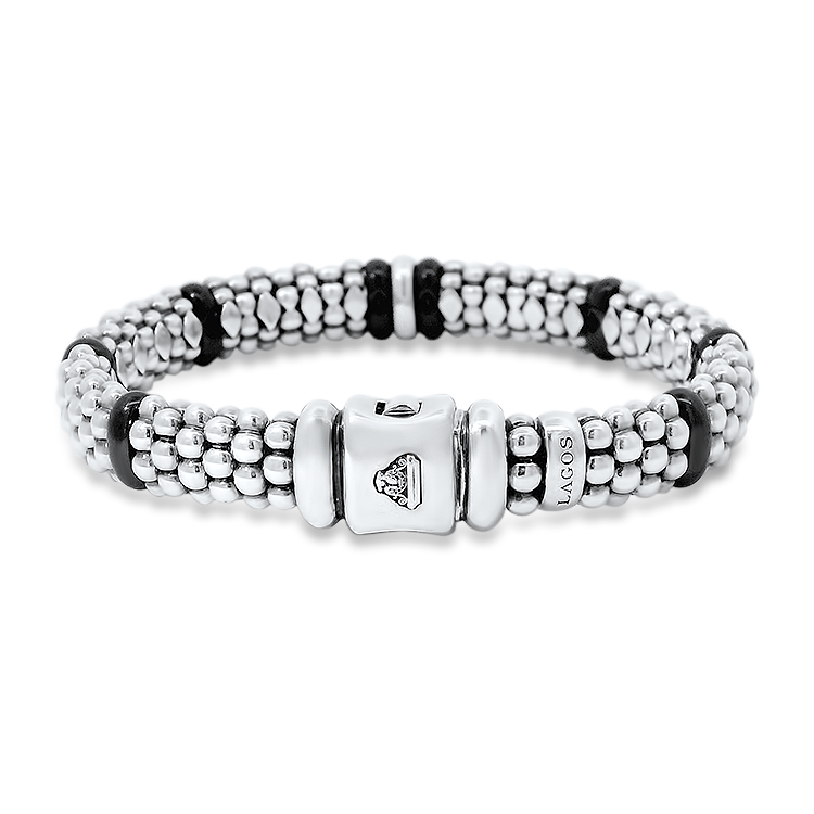Estate Lagos bracelet Estate Lagos Sterling Silver Black Caviar Bracelet