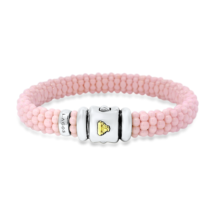 Estate Lagos bracelet Estate Lagos Sterling Silver Pink Caviar Bracelet