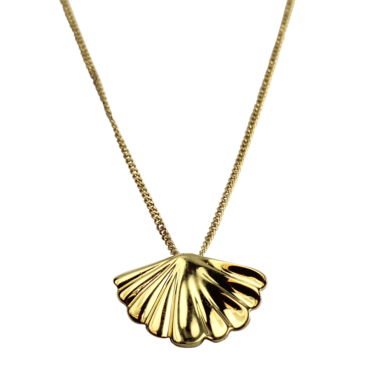 Estate Tiffany & Co. Necklaces and Pendants Estate 18k Yellow Gold Tiffany & Co. Shell Necklace