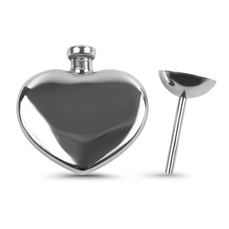 Estate Tiffany & Co. Pendant Estate Sterling Silver Tiffany & Co. Heart Shaped Perfume Flask