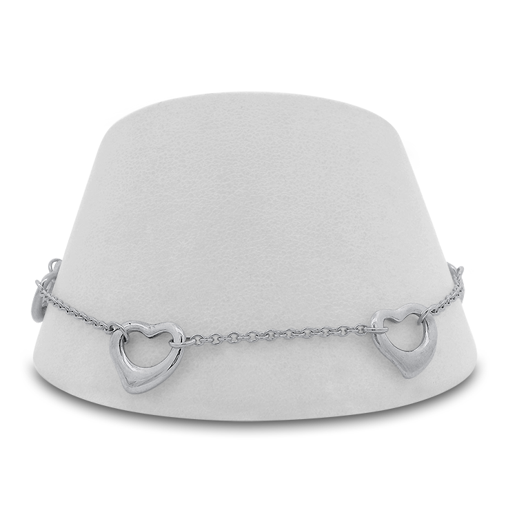 Estate Tiffany & Co. Bracelet Estate Tiffany & Co. Elsa Peretti Sterling Silver Open Heart Link Bracelet