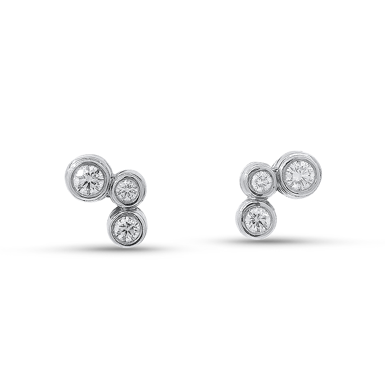 Estate Tiffany & Co. Earrings Estate Tiffany & Co.Platinum Diamond Bubble Earrings
