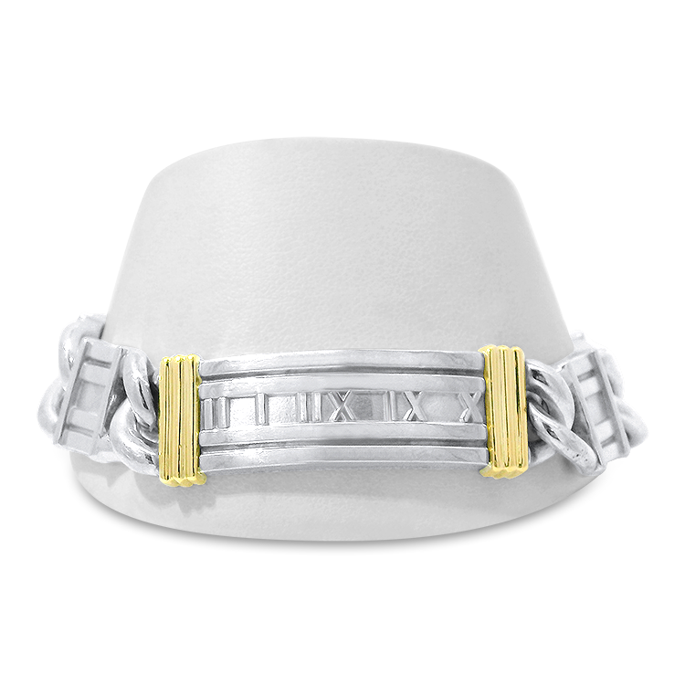 Estate Tiffany & Co. Bracelet Estate Tiffany & Co. Sterling Silver & 18K Yellow Gold Atlas Bracelet