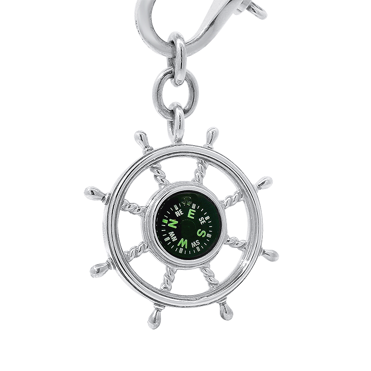 Estate Tiffany & Co. Necklaces and Pendants Estate Tiffany & Co. Sterling Silver Compass Key-Chain Pendant