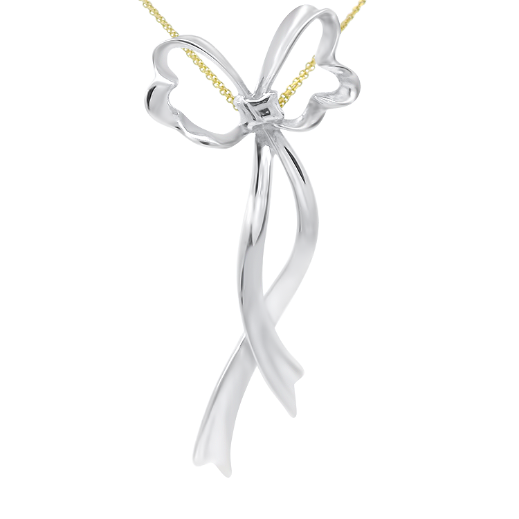 Estate Tiffany & Co. Necklaces and Pendants Estate Tiffany & Co.Sterling Silver Vintage-Style Bow Pin