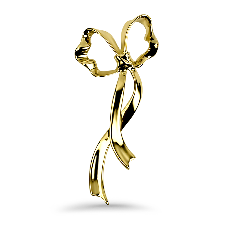 Estate Tiffany & Co. Pins & Brooches Estate Tiffany & Co. Vintage 18K Yellow Gold Bow Ribbon Brooch