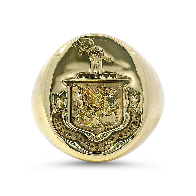 Estate Tiffany & Co. Ring Tiffany & Co. Estate 14K Yellow Gold Heraldic Signet Ring 6.25