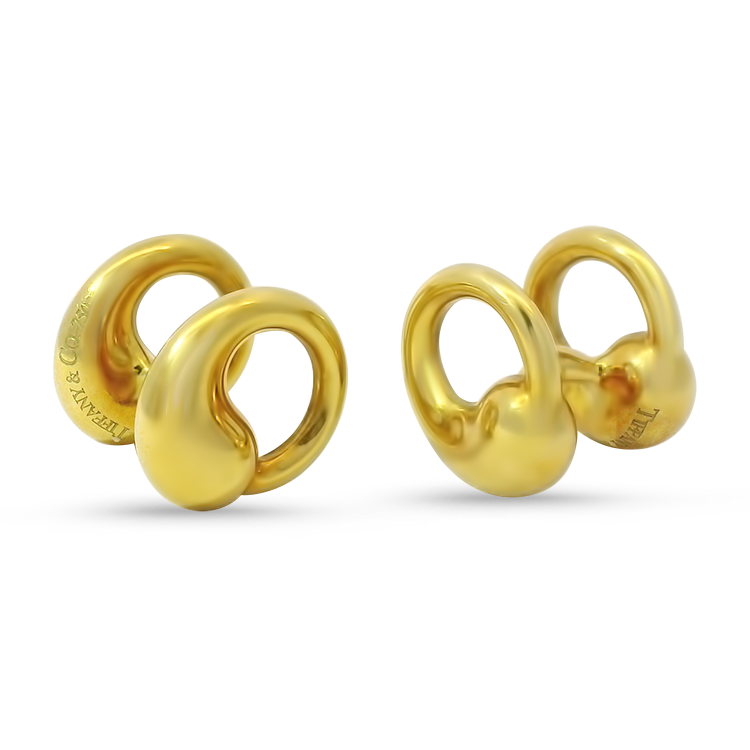 Estate Tiffany & Co. Men's Jewelry Tiffany & Co. Estate 18K Yellow Gold Elsa Peretti Eternal Circle Cufflinks
