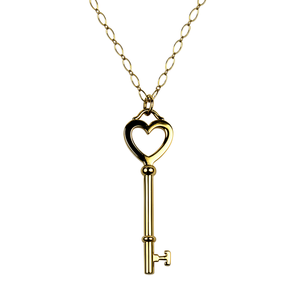 ✓Tiffany K18YG Heart-key gold necklace ✓Tiffany K18YG Heart-key gold necklace