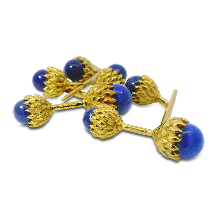Estate Tiffany & Co. Men's Jewelry Tiffany & Co. Estate 18K Yellow Gold Jean Schlumberger Acorn Button & Cufflink Set