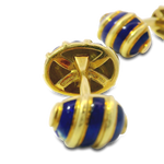 Estate Tiffany & Co. Men's Jewelry Tiffany & Co. Estate 18K Yellow Gold Jean Schlumberger Blue Enamel Cufflinks