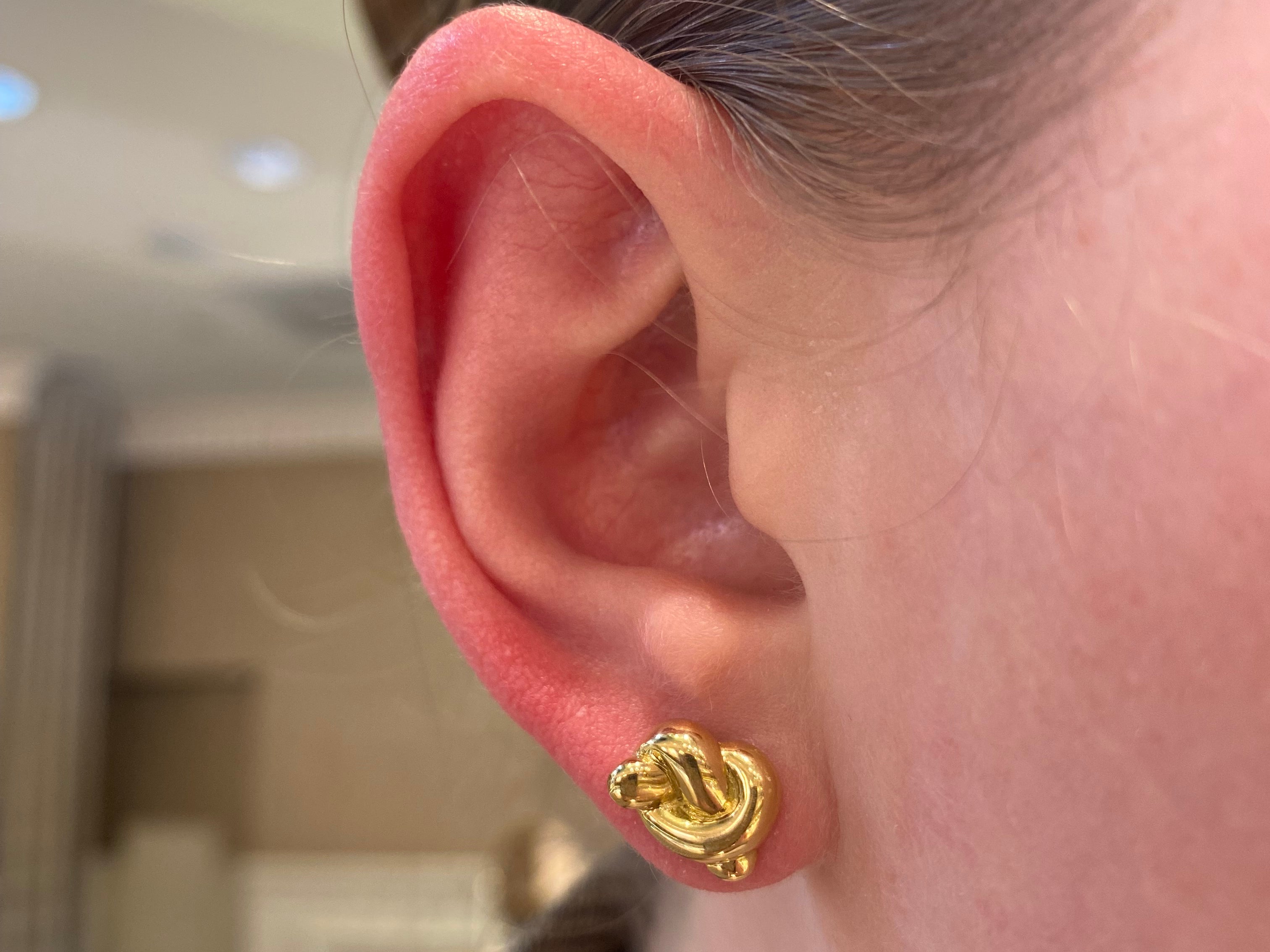 Estate Tiffany & Co. Earrings Tiffany & Co. Estate 18K Yellow Gold Pretzel Knot Stud Earrings
