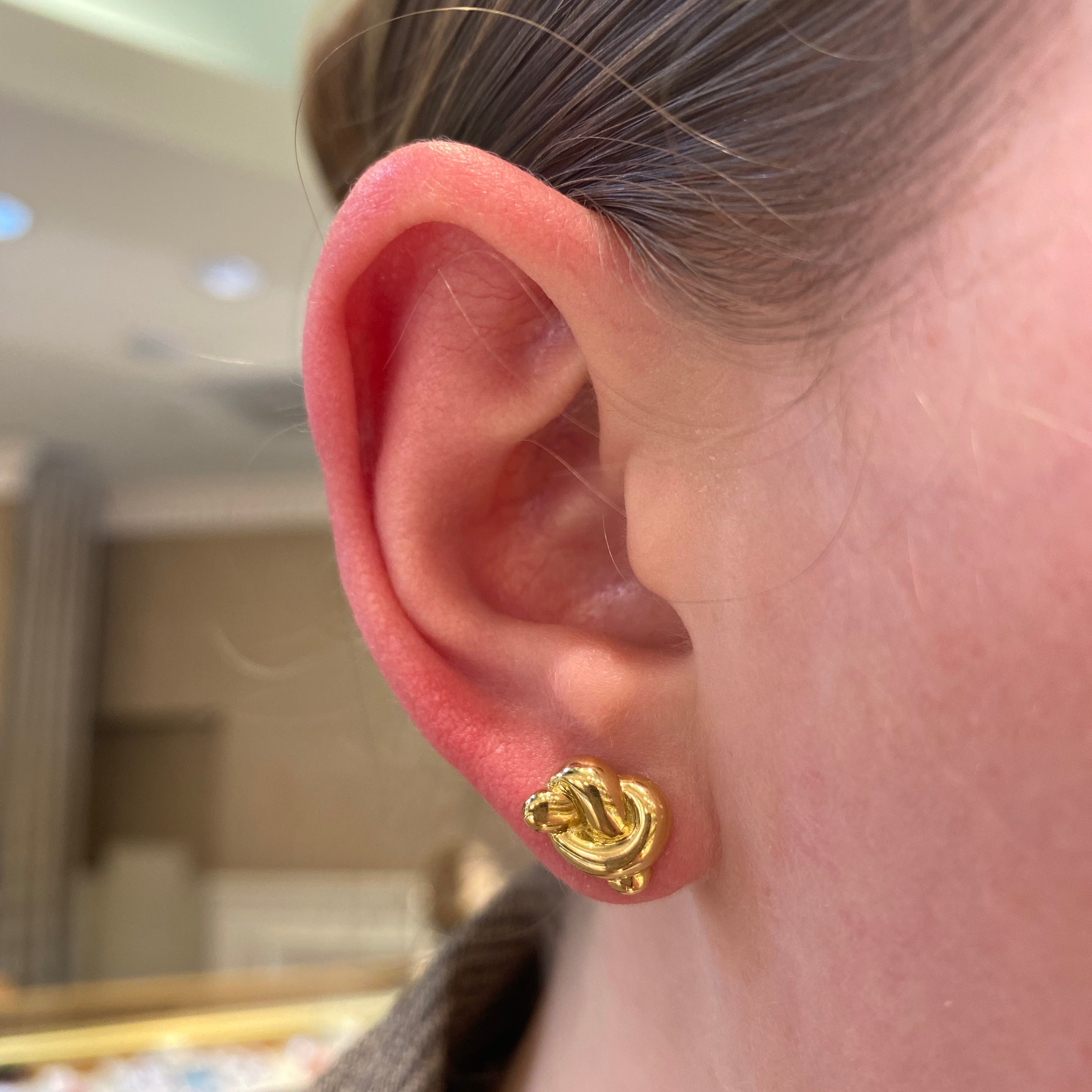 Estate Tiffany & Co. Earrings Tiffany & Co. Estate 18K Yellow Gold Pretzel Knot Stud Earrings