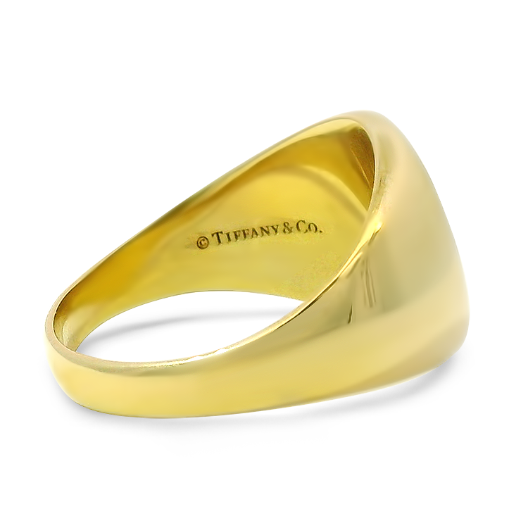 Estate Tiffany & Co. Ring Tiffany & Co. Estate 18K Yellow Gold Signet Ring 8