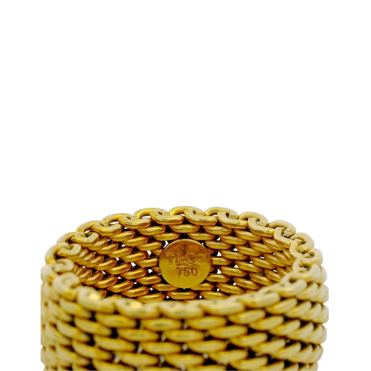 Estate Tiffany & Co. Ring Tiffany & Co. Estate 18K Yellow Gold Somerset Mesh Ring 8