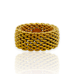 Estate Tiffany & Co. Ring Tiffany & Co. Estate 18K Yellow Gold Somerset Mesh Ring 8