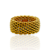 Estate Tiffany & Co. Ring Tiffany & Co. Estate 18K Yellow Gold Somerset Mesh Ring 8