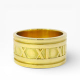 Estate Tiffany & Co. Ring Tiffany & Co. Estate Atlas 18K Yellow Gold Wide Band Ring 9