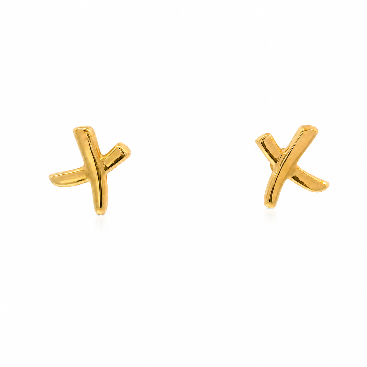 Estate Tiffany & Co. Earrings Tiffany & Co. Estate Paloma Picasso 18K Yellow Gold Graffiti X Stud Earrings