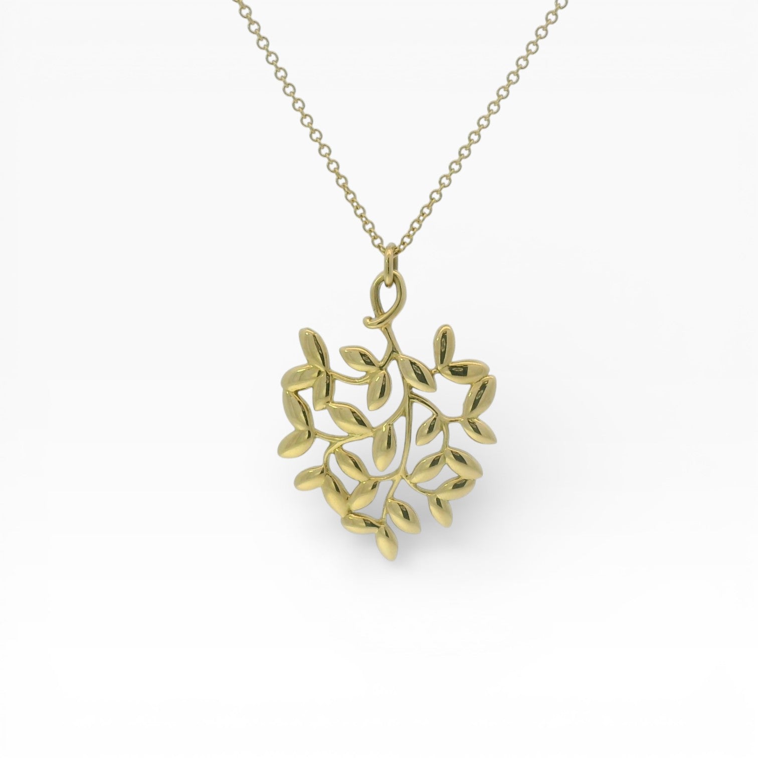 Estate Tiffany & Co. Necklaces and Pendants Tiffany & Co. Estate Paloma Picasso 18K Yellow Gold Olive Leaf Necklace